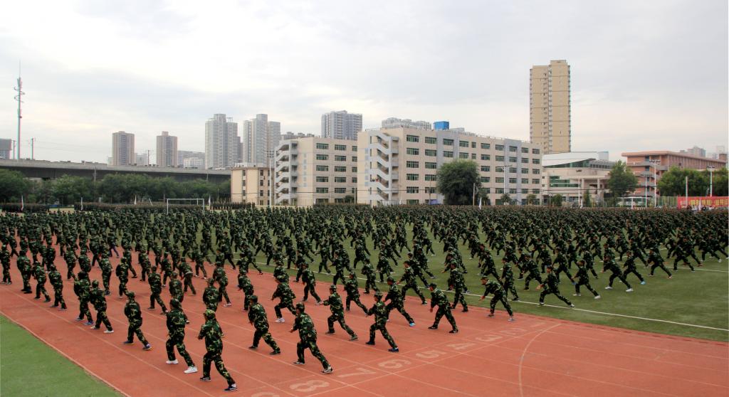新生汇报军训成果
