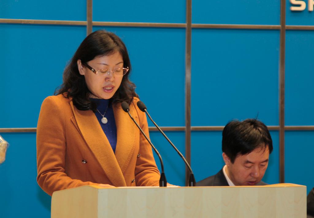 机械工业教育发展中心副主任、全国机械职业教育教学指导委员会秘书长郑丽梅宣布竞赛成绩